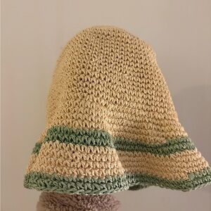 Madewell Cream Crochet Bucket Hat